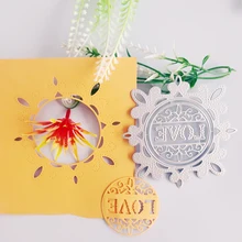 Love background empty circular pattern metal cutting die new paper jam handicraft photo album embossing die Love background empty circular pattern metal cutting die new paper jam handicraft photo album embossing die
