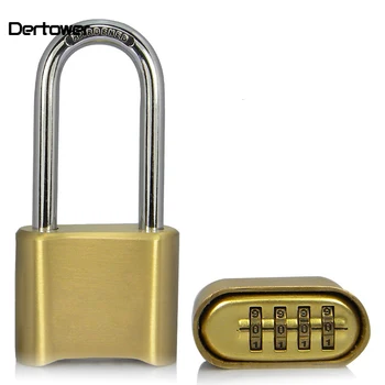 

1PC Full Metal Logistics Code Lock Bottom Code Wheel Padlock Of Brass Large Extended Warehouse Gate High Quality Brass Color
