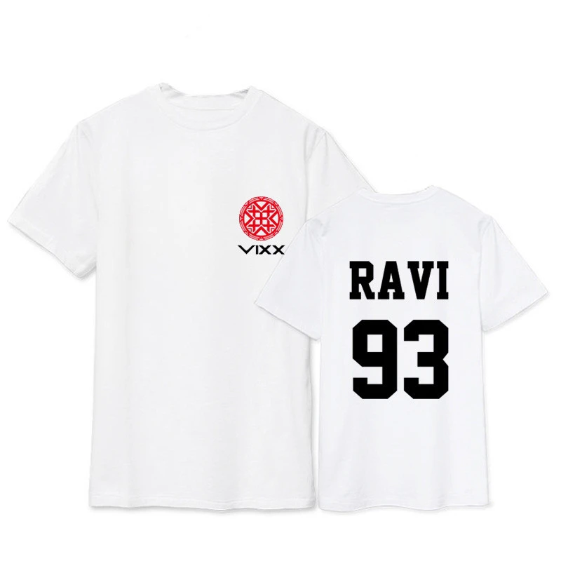 RAVI KPOP vixx 4-й Мини альбом рубашки casual Повседневная хлопковая одежда футболка Топы с короткими рукавами футболка DX453 - Цвет: RAVI