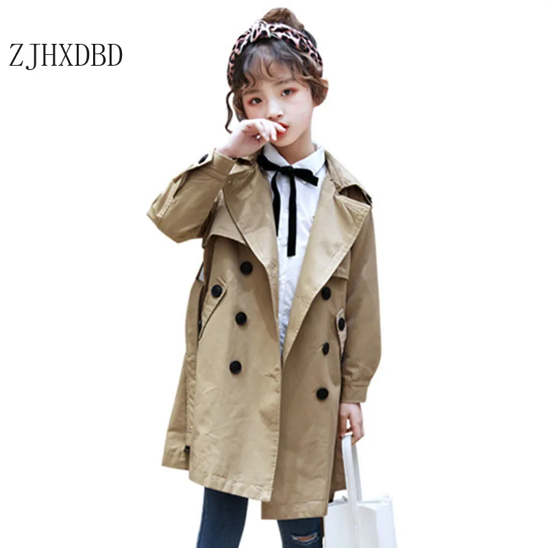 Kids Trench Coat Girl Trench Khaki Leisure Cotton Baby Trenchs Toddler
