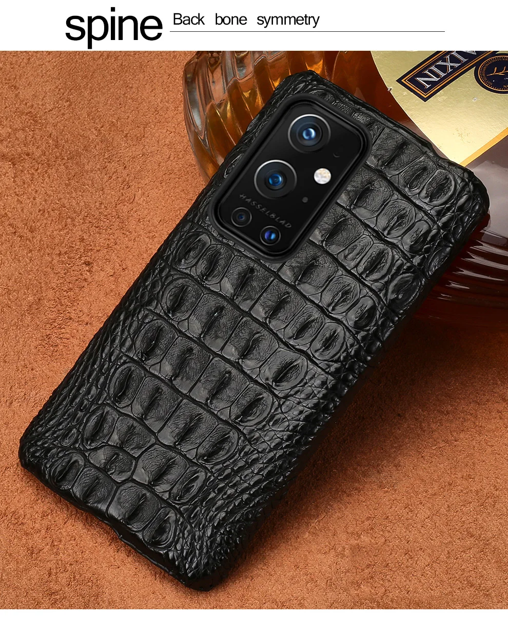 cell phone dry bag 100% Genuine Crocodile Leather Phone case For Oneplus 9 10 Pro 9R 7 Pro Nord 6 6T 5T 5 Luxury Covers for One Plus 7T Pro 7 8 Pro mobile phone case with belt loop