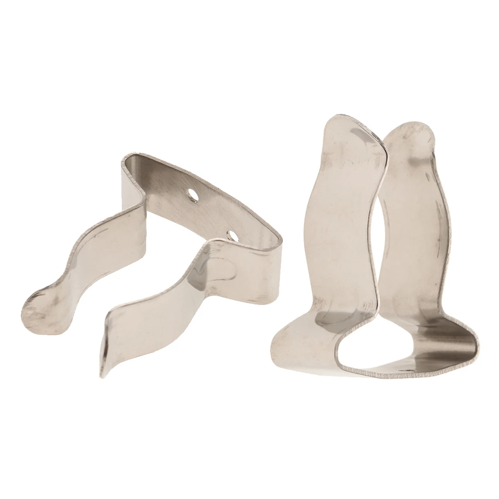 2x 304 Stainless Steel Boat Sailing Hook Holder Spring Clamp Holder Bracket Clip 2x 304 Stainless Steel Boat Sailing Hook Holder Spring Clamp Holder Bracket Clip