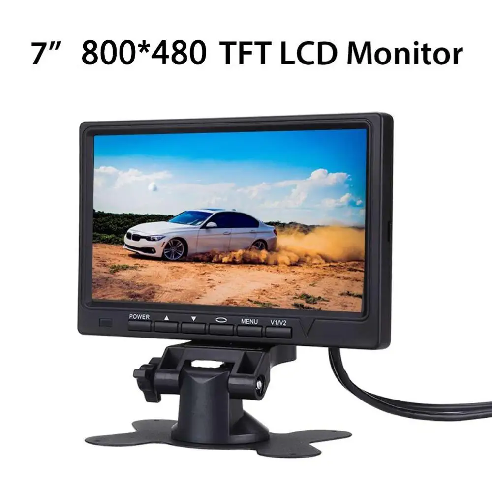 

7 Inch Car Monitor 800*480 TFT Color LCD Screen Car Parking System Monitor For Car Reverse Rear View Camera Auto Electronic