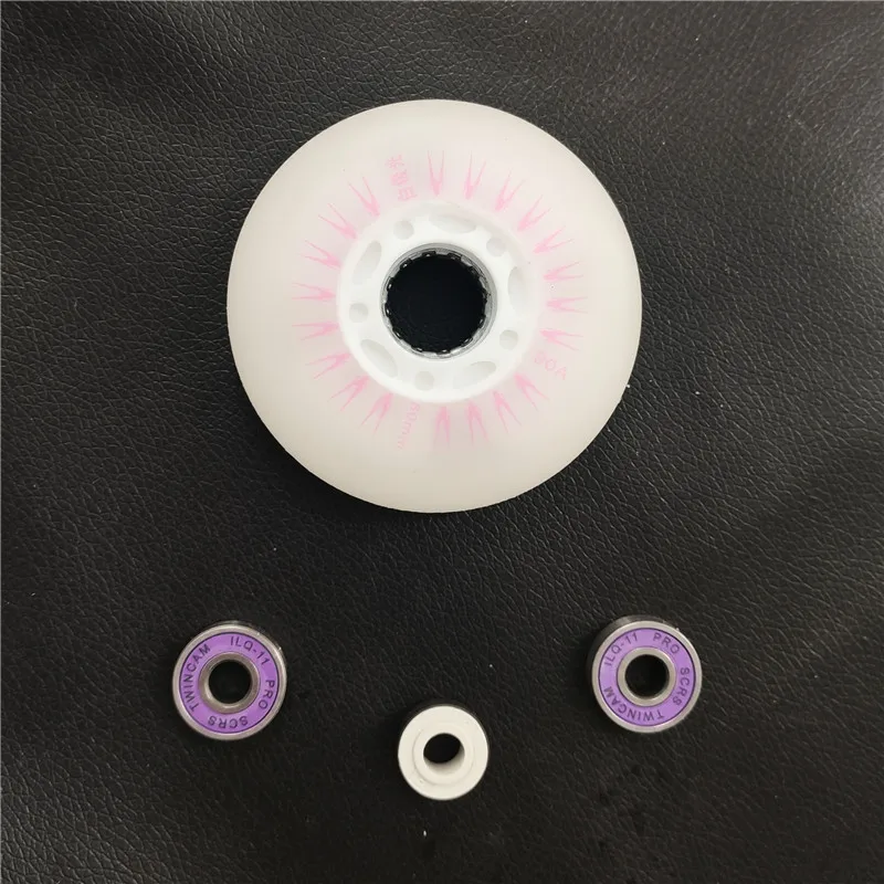 90A LED wheel + ILQ11 bearing LED flash Roller Skates tyre Inline Skating ILQ-11 light shine kids adults 60 62 64 68 70 72 76 80 skate wheels