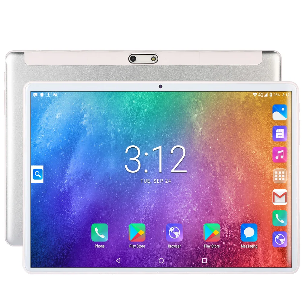 Новый Системы 10,1 inch Tablet PC 4G Телефонный звонок Android 9,0 Wi-Fi Bluetooth, объемом памяти 4 Гб/64 ГБ Octa Core 1920*1200 ips Поддержка gps 8,0 MP PC