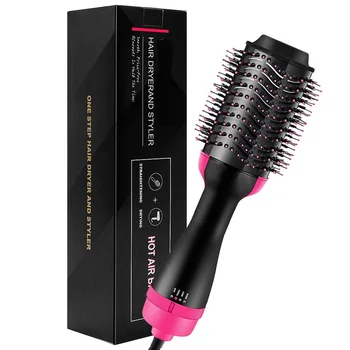 

3 in 1 Electric Hot Air Brush Straightener Multifunctional Hair Styling Tool Smooth Frizz & Ionic Hair Straightening Curling