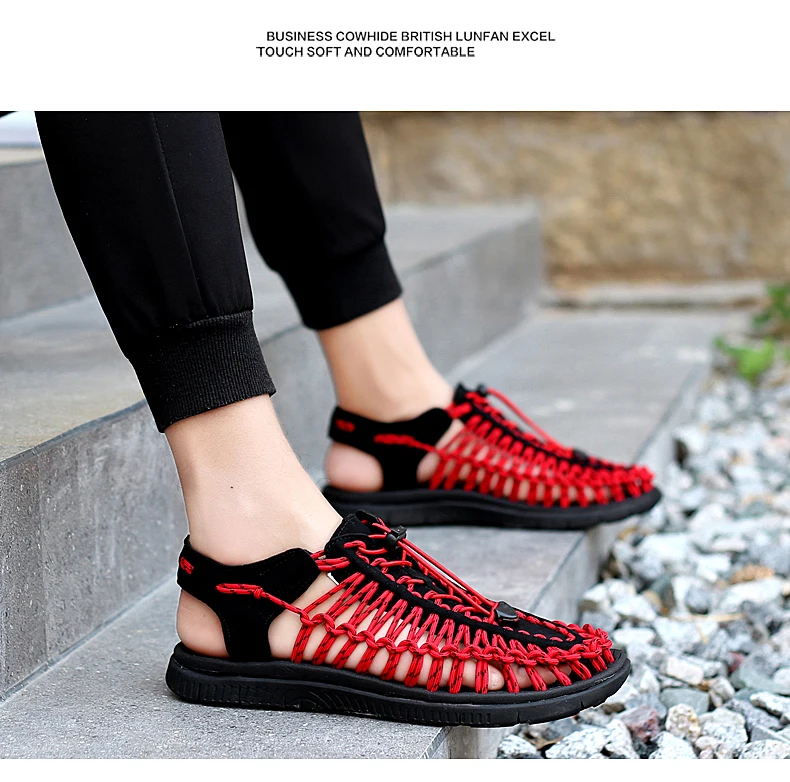 Vogue High Quality Original Flats Summer Sandals Men Fashion Breathable Leisure Shoes Trend Fisherman Sandals Beach Shoes 57