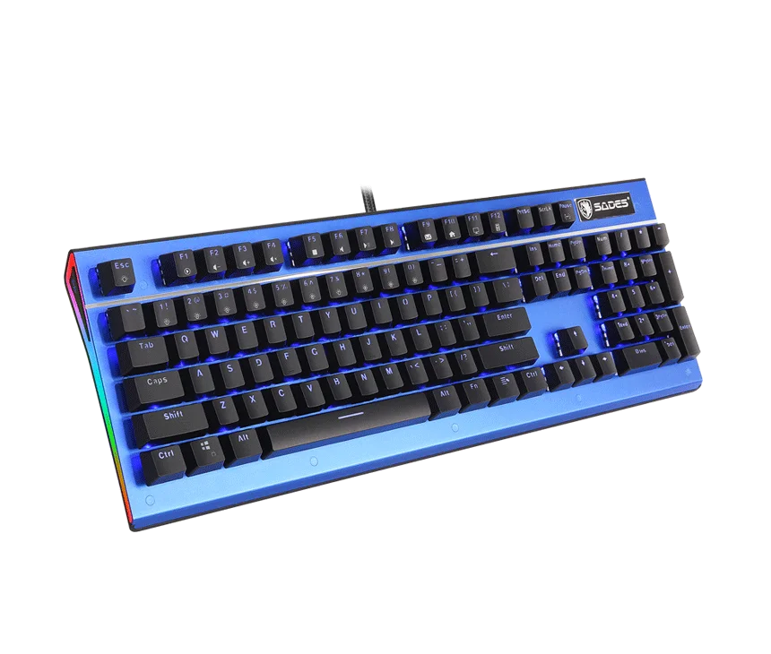 SADES клавиатура K13 Механическая игровая 104 клавиши USB разъем Kailh синий