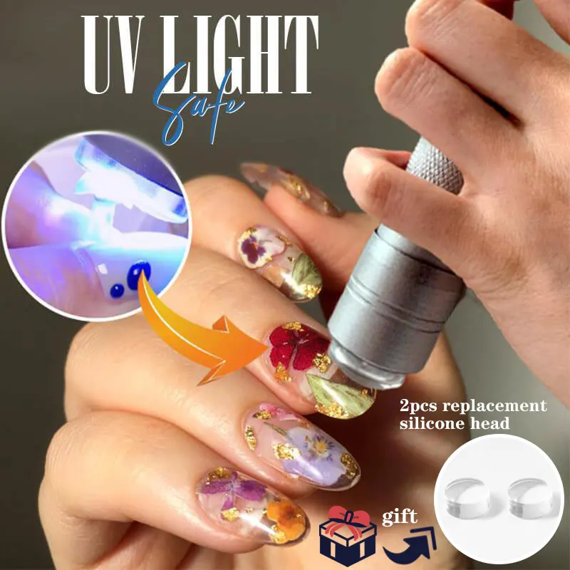 Handheld Nail Art UV Press Light UV Lamp Jelly Silicone Stamper Head Nail  Art Stamp Polish Print Quick Dry Lamp Nails - AliExpress