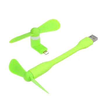 

Mini USB Fan + Lightning Phone Fan Portable Cooling Fan Flexible Cooler for Lightning Devices Laptop Fan