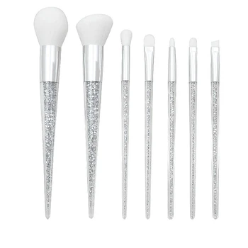 

New 7Pcs Sliver Diamond Crystal Makeup Brushes Professional Set Foundation Blending Powder Eye Face Brush Makeup Tool Kit Cosmet