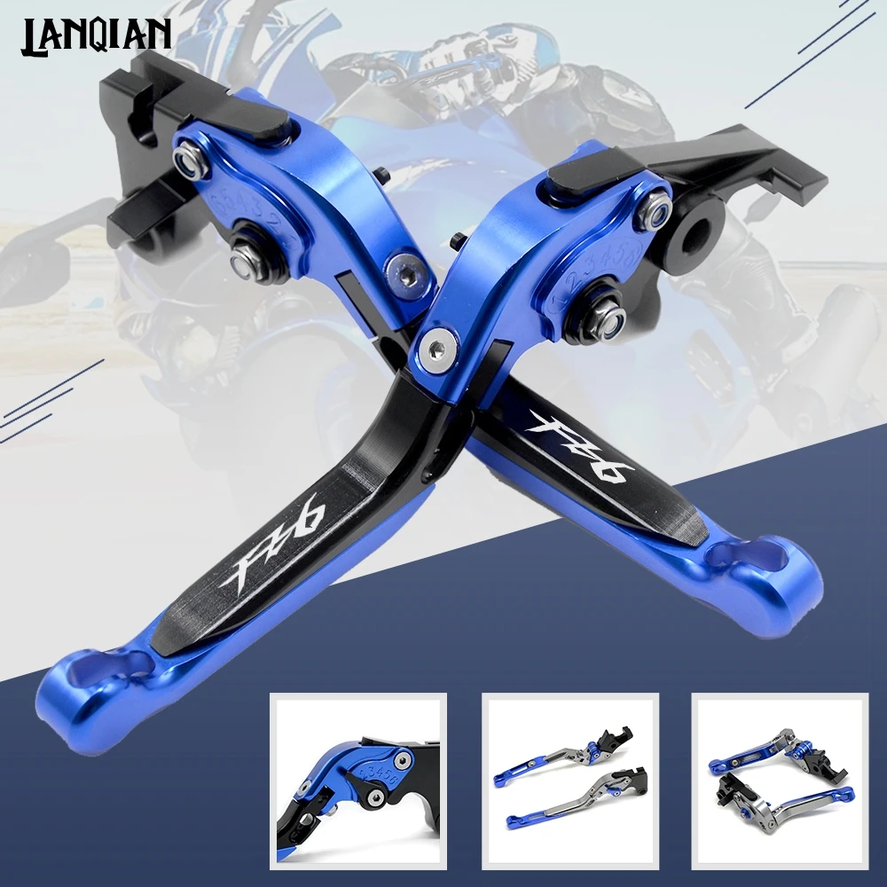 

For Yamaha FZ6 FAZER FZ6R Motorcycle Adjustable Folding Brake Clutch Levers FZ 6 FAZER 2004-2010 FZ 6 R 2009-2015 Accessories