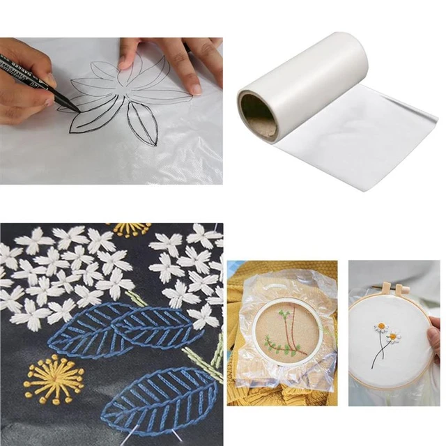 30 Yards Water Soluble Stabilizer Embroidery Stabilizer and Topping DIY  Fabric Transfer Paper for Cross Stitch Sketching