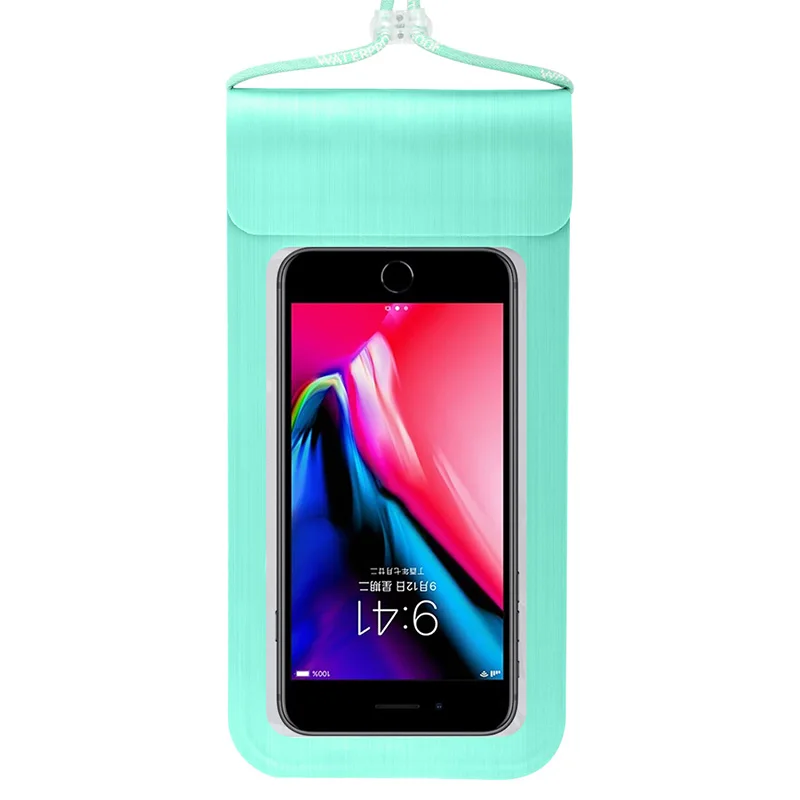 Универсальный Водонепроницаемый Чехол для iPhone 11 Pro X XS MAX 8 7 6s 5 Plus крышка мешок сумка чехол для samsung xiaomi huawei - Цвет: Зеленый