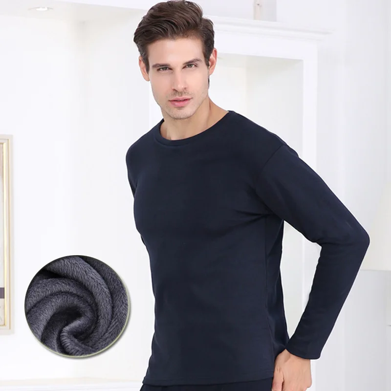 3 New Thermal Underwear Mens Long Johns Men Autumn Winter Shirt+pants Sets warm Thick Plus Velvet SizeL-2XL - Цвет: 3