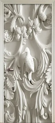 3D Door Sticker Door Wrap Wall Sticker Mural Wallpaper Self Adhesive PVC Removable Waterproof Door Decal Home Decor Dropshipping - Цвет: Светло-зеленый