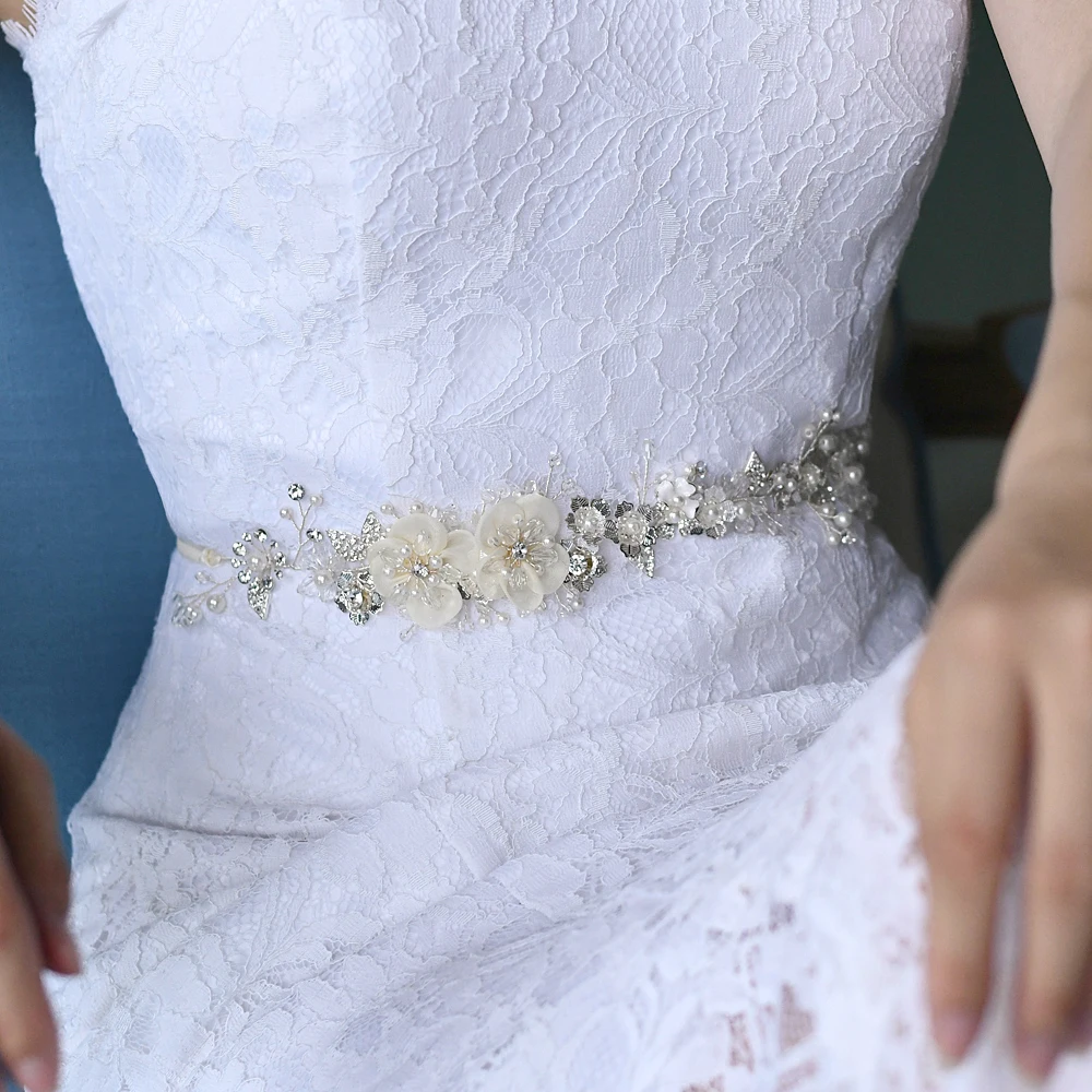 Luxury Floral Belts Rhinestone Wedding Belt Western Belts Wedding
