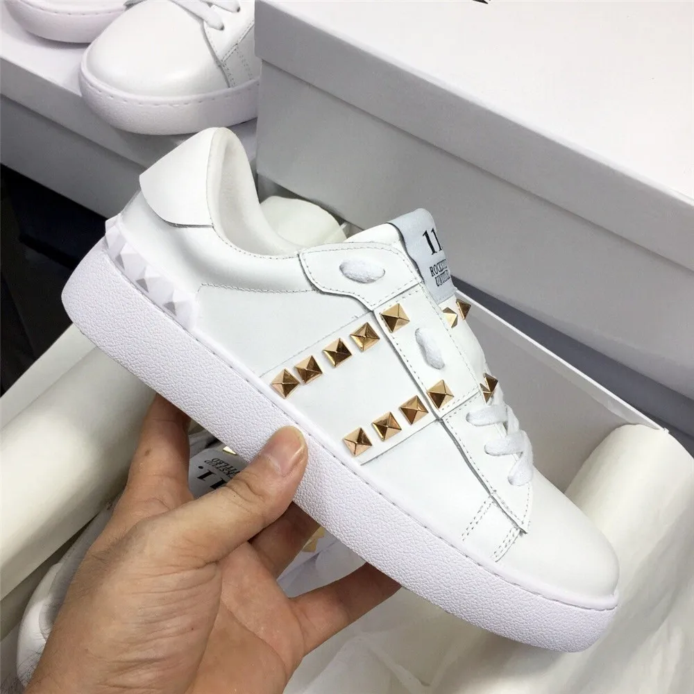 

Spring and Autumn lovers shoes Euramerican style small white shoes thick sole cowhide single shoes leisure sports shoes fashiona