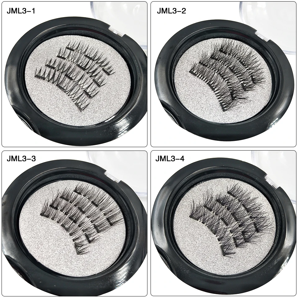 

RED SIREN Magnetic Eyelashes Handmade Natural Lashes Wholesale Reusable 3 Magnets Fake Lashes Maquillaje False Eyelashes