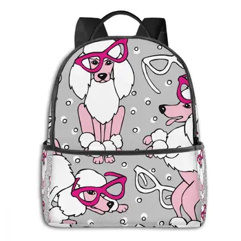 

Backpack Women Fashion Shoulder Bag Cute Poodle With Glasses School Bag For Teenage Girl Boy Children Backpacks Travel Bag