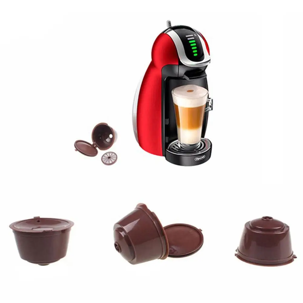 5 шт., кофейная чашка с фильтром, многоразовые кофейные капсульные фильтры для Nespresso, ложка-кисточка, кухонные принадлежности