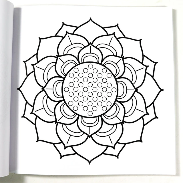 Adult relieve stress coloring book Mandala abstract pattern coloring books  for adults : Meditation moment - AliExpress