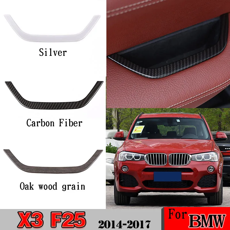 

3 Color ABS plastic Inside handle Box Frame Trim Interior Armrest Main Drive Handle Storage For BMW X3 F25 14-17 Car Accessories