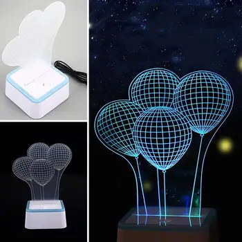 

Modern Table Lamp 3D Atmosphere Art Kid Home Decor Night Light Desk Light Air Balloon USB Charging Decoration Gifts