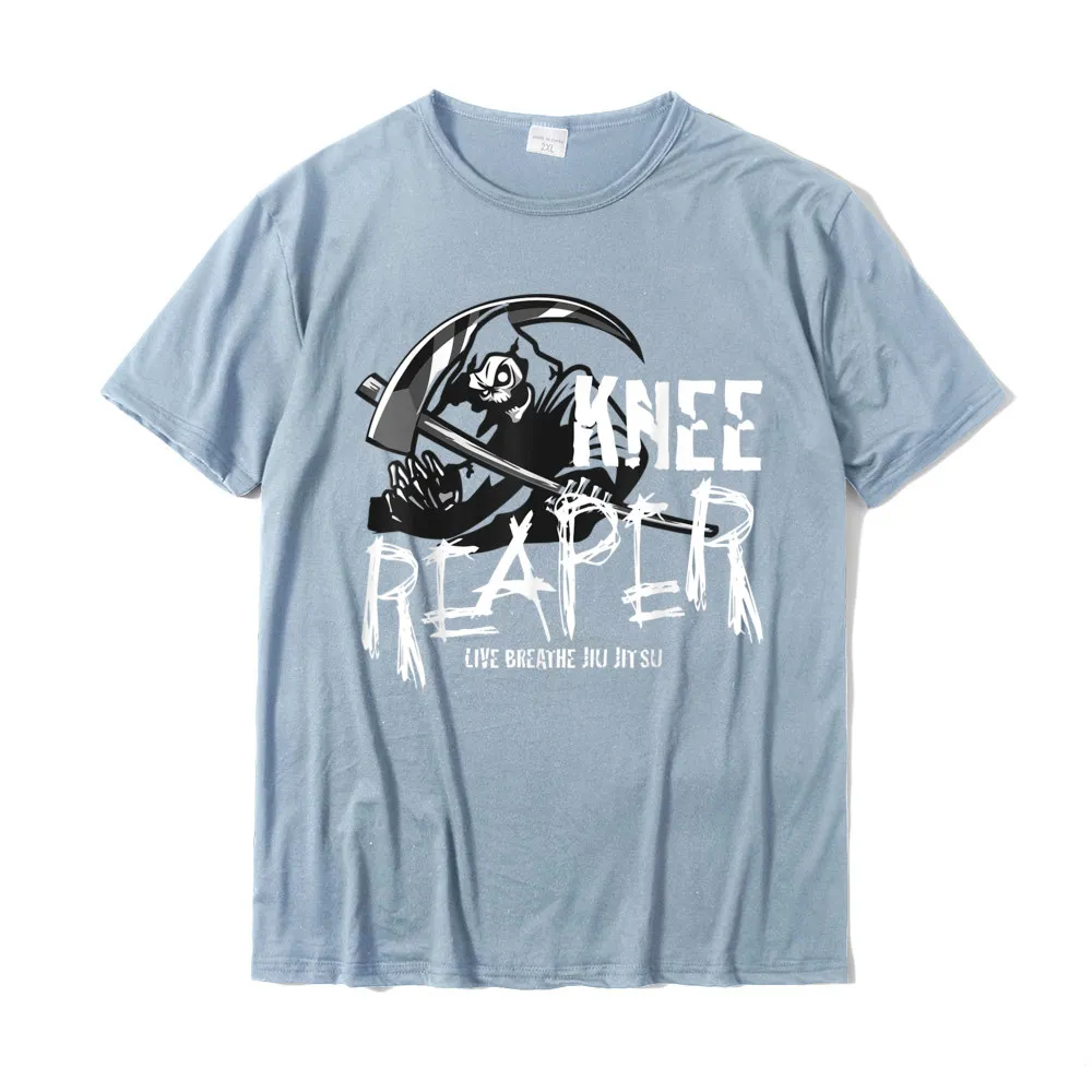 Funky Men's Tshirts O Neck Short Sleeve 100% Cotton Fabric Group Tops Shirt Fitness Tight Tee Shirts Drop Shipping Jiu Jitsu Halloween Knee Reaper BJJ Gift T-Shirt__21085 light