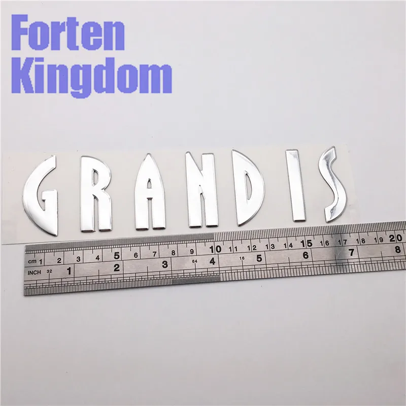 Forten Kingdom 10 шт. слово для Grandis хром автомобиль задний багажник эмблема 3D письмо Наклейка Хвост имя значок в форме пластины