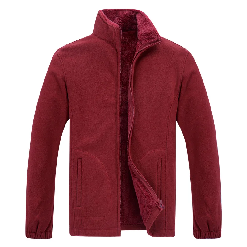 MANTLCONX 7XL 8XL новая зимняя куртка Мужская Флисовая теплая армейская Стильная мужская ветровка мужская зимняя ветрозащитная парка размера плюс 8XL - Цвет: Красный