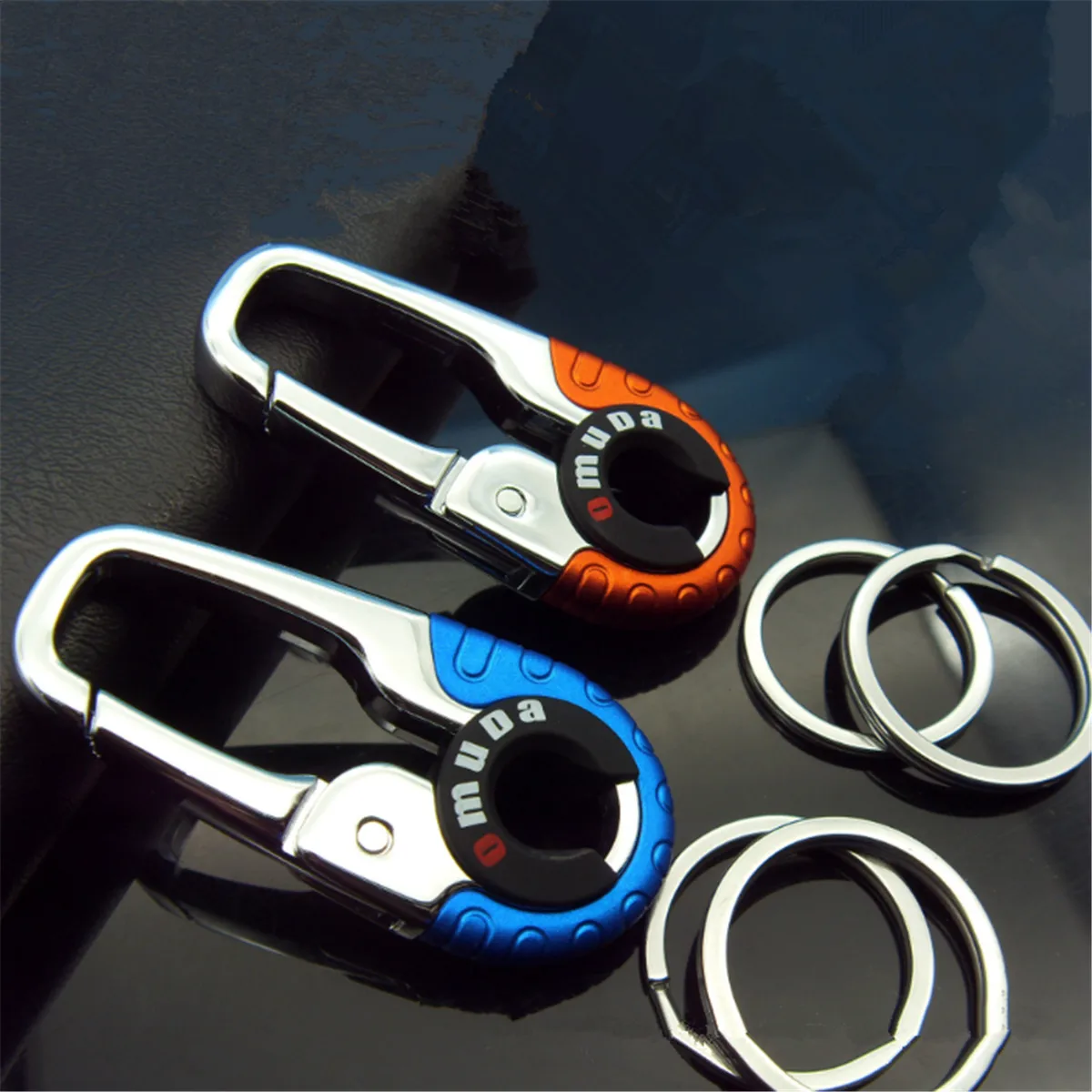 Keychain Key Ring Hook Outdoor Stainless Steel Buckle Carabiner Climbing Random 
