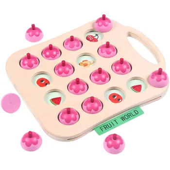 

Wooden Pairing Game Puzzle Toys For Children Memory Chess Baby Use Cute Pattern Battle Memory Educational Toys