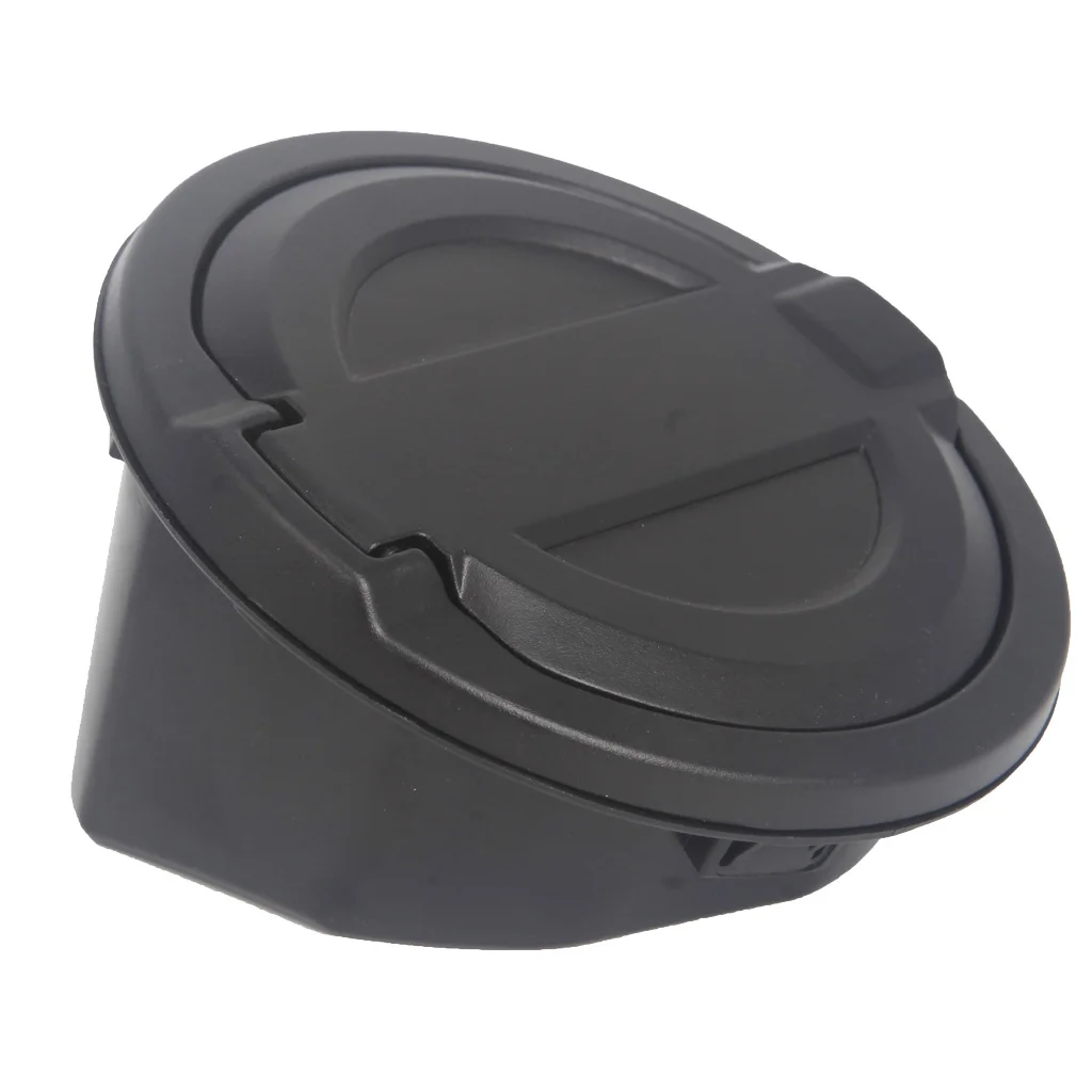 Non-Locking Gas Tank Cap Fuel Filler Door Cover for 2007-2019 Jeep Wrangler JK & Unlimited Sport Rubicon Sahara (Black)