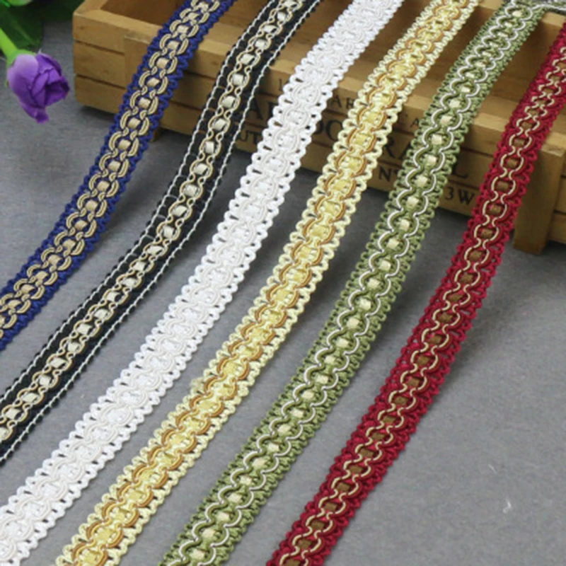 4.5M Handmade Embroidered Webbing Indian Lace Trim Clothing Accessories