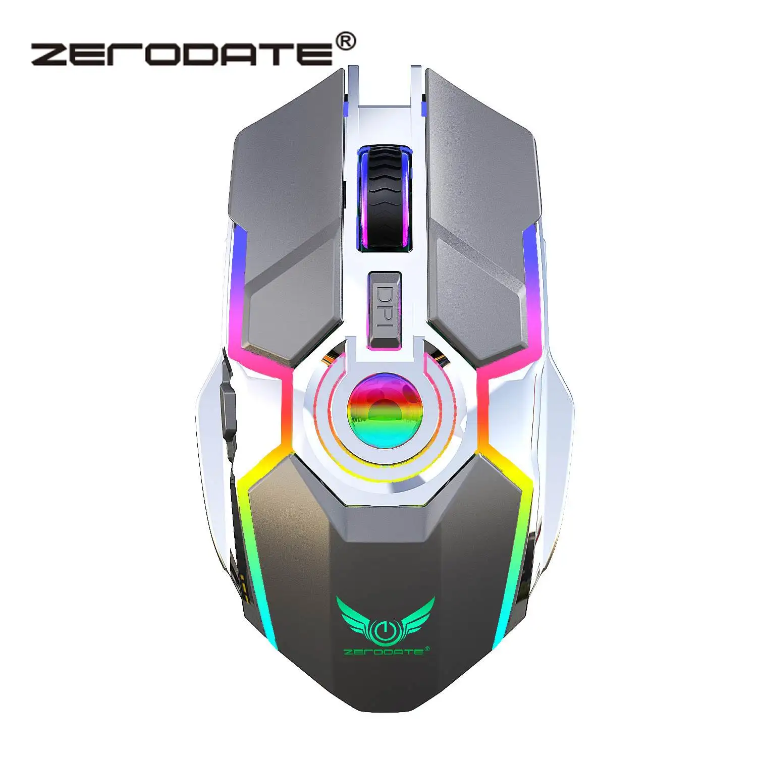 

ZERODATE T30 Gaming Mouse 2.4G Wireless Charging Mouse Mute 2400DPI Gaming Mouse Colorful Lighting For Gamers