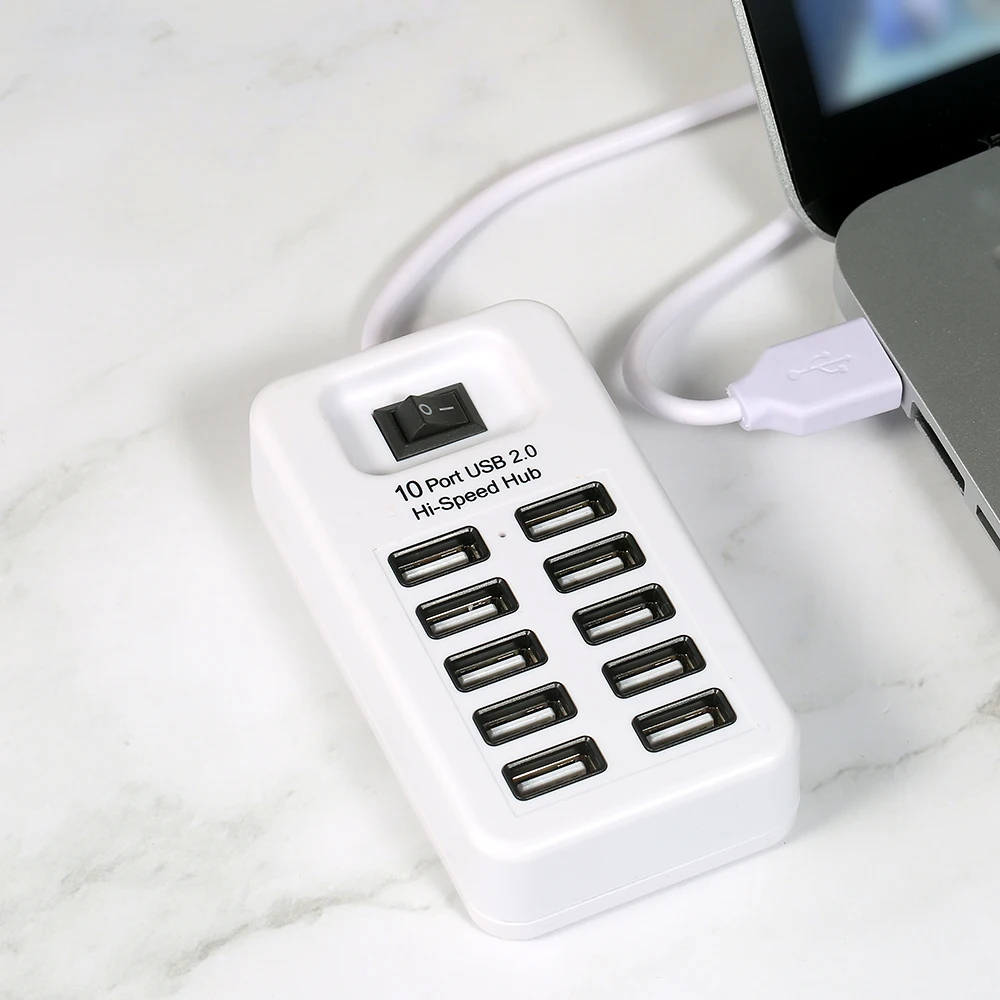 Rápida de Arquivos Velocidade de Transmissão Controle de Uma Portas Hi-velocidade Hub Uso Simultâneo Transferência Grandes 480mbps Chave Preto 10 Usb 2.0 14 Computador e Escritório