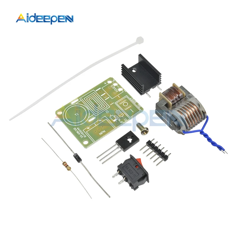 Высокочастотный 15 кВ постоянного тока, высоковольтный дуговой генератор зажигания, инвертор, повышающий рост 18650, комплект DIY, u-образный сердечник, трансформатор, 3,7 в