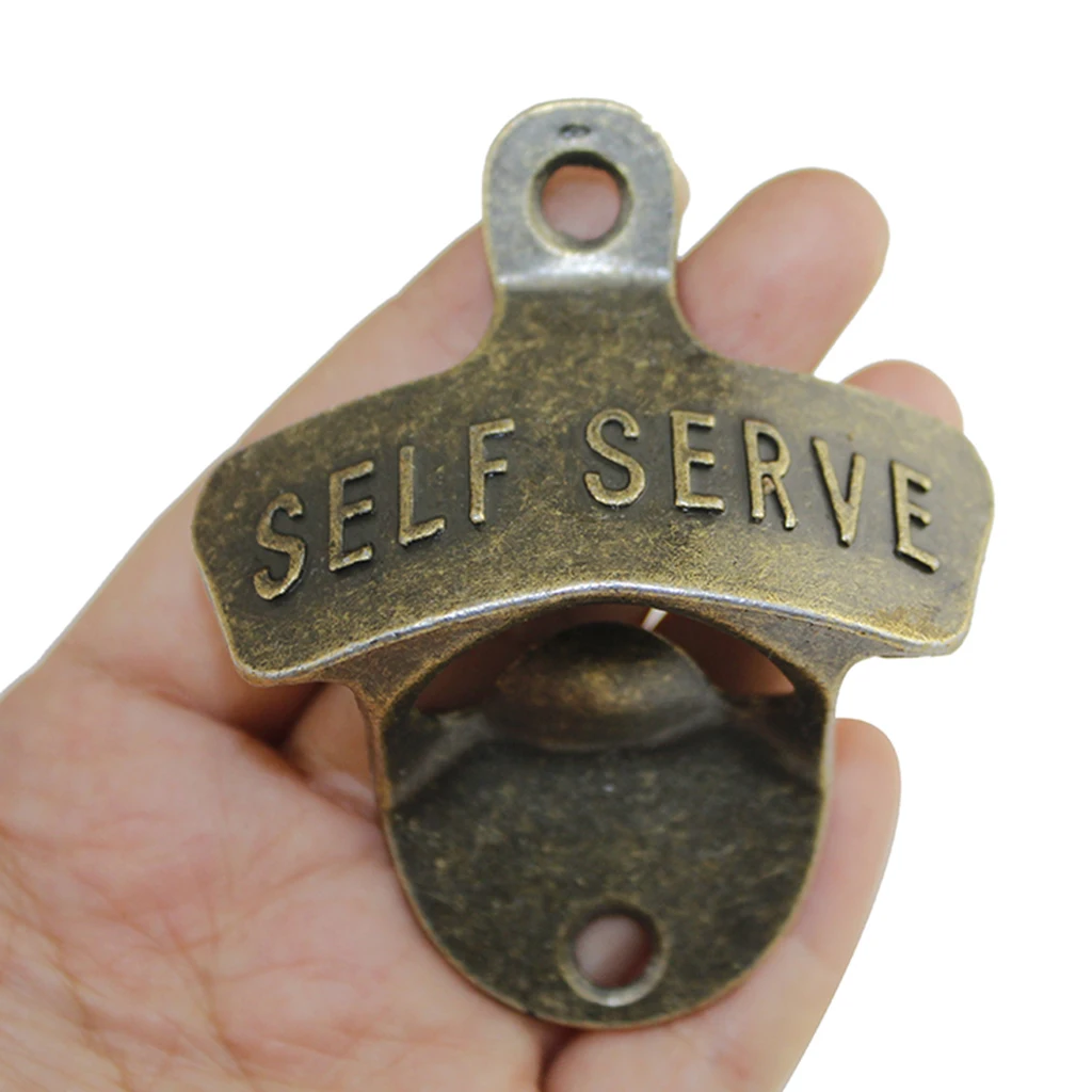 Mini Retro Wall Mounted Beer Wine Bottle Opener Bar Quick Cola Glass Cap Opener