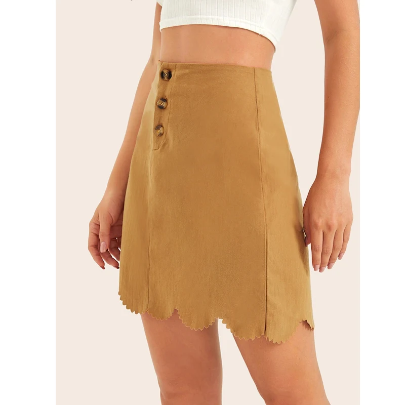 

Women Bodycon Mini Skirts Bottoms Solid Summer Autumn Streetwear Casual A Line Basic Office Ladies Sheath Skirts