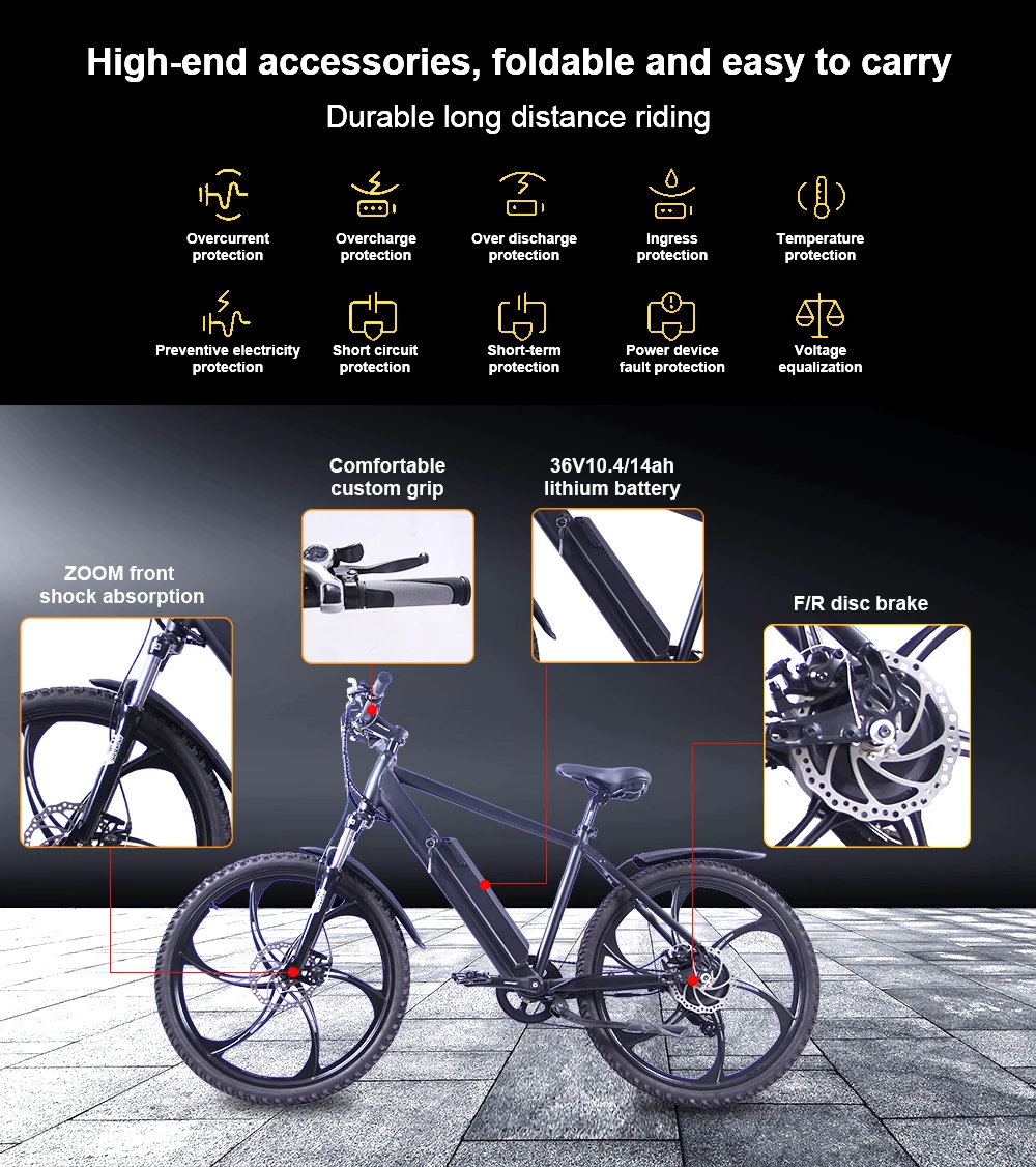 Flash Deal EZBIKE ebike Electric mountain bike SAVA e bike Electric bicycle 36V ebike Pedelec bike Pedelec ebike City Road 24 speed 11