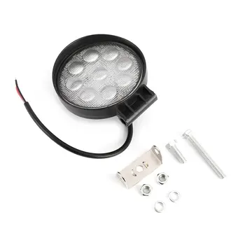 

Universal 27W Waterproof LED Working Light spotlight Floodlight Round Shape Car Headlight For Boat Tractor Truck Off-Road Cars