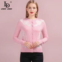 #Special Offers LD LINDA DELLA Fashion Autumn Pink Knitting Sweaters Women's Lace Splice Button Elegant Casual Ladies Cardigans Wool Sweaters #Special Offers LD LINDA DELLA Fashion Autumn Pink Knitting Sweaters Women's Lace Splice Button Elegant Casual Ladies Cardigans Wool Sweaters