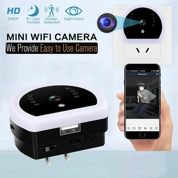 

Mini WIFI Camera Wireless Security IP Camera 1080P Camera Smart Home Security Baby Monitor Motion Detection SD Card Storage Remo