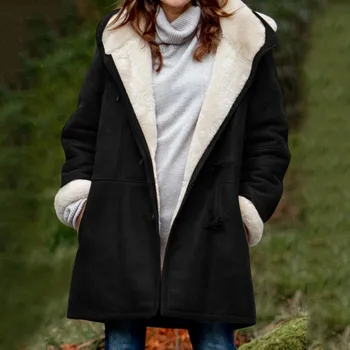 

2019 New Women Winter Warm Coat Female Autumn Hooded Cotton Fur Plus Size Basic Jacket Outerwear Slim Long Ladies Chaqueta#3