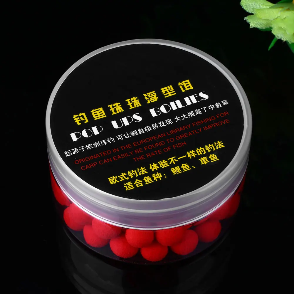 Red Аксессуары для рыбной ловли, приманки для ловли карпа, приманки для ловли карпа, плавающие шариковые приманки, запах, 50 шт., кормушка, уличная партия, снасти для рыбалки - Цвет: Red