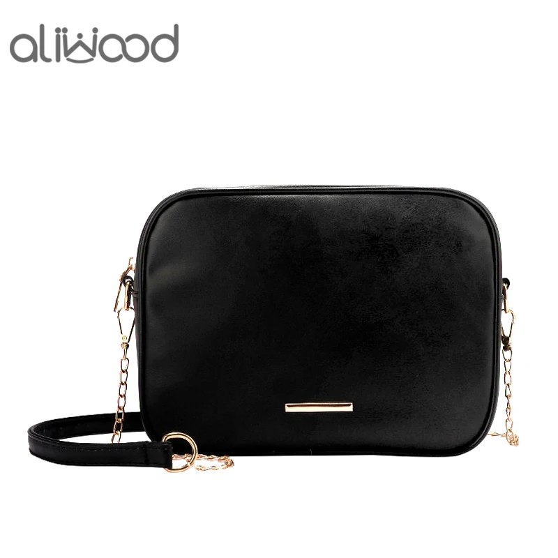 

aliwood New Arrival Solid Color Chain Women Bag Flap Trendy Female Crossbody Bags Casual Ladies Shoulder Messenger Bags Bolsas