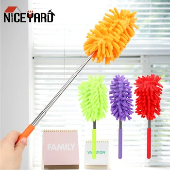 

NICEYARD Telescopic Dust Remover Cleanning Brush Chenille Soft Microfibre Dusters Home Car Cleaner Washing Tool