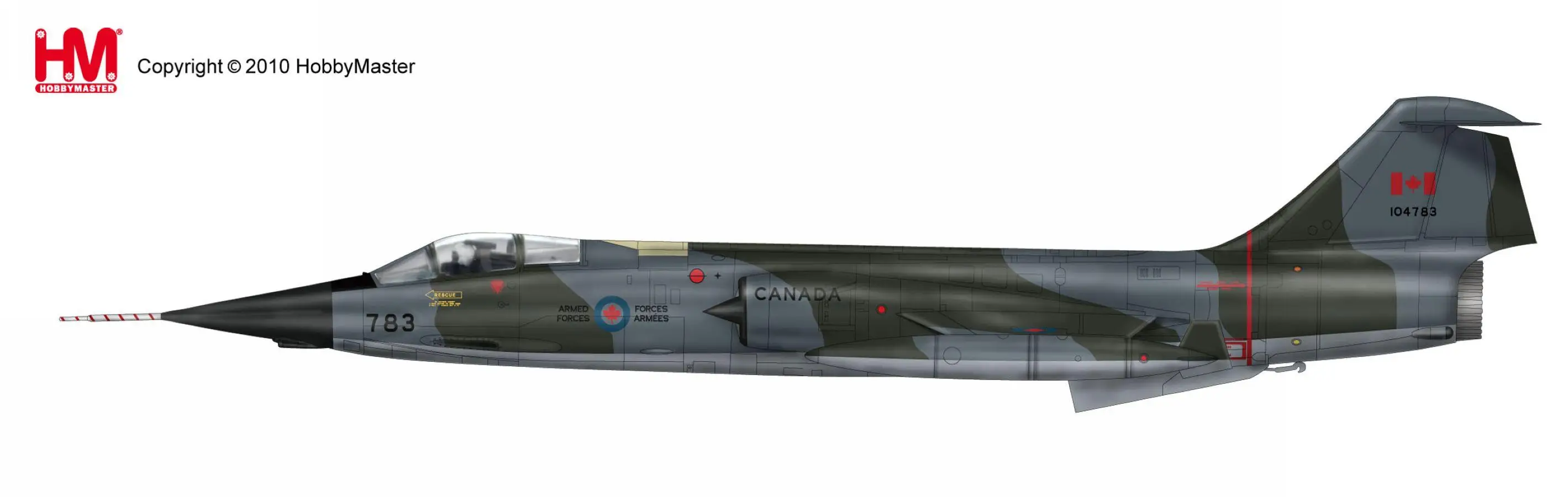 Хобби мастер Lockheed CF-104 s/n 104783 No 417 Sqn 1983 1/72 литье под давлением модель самолета
