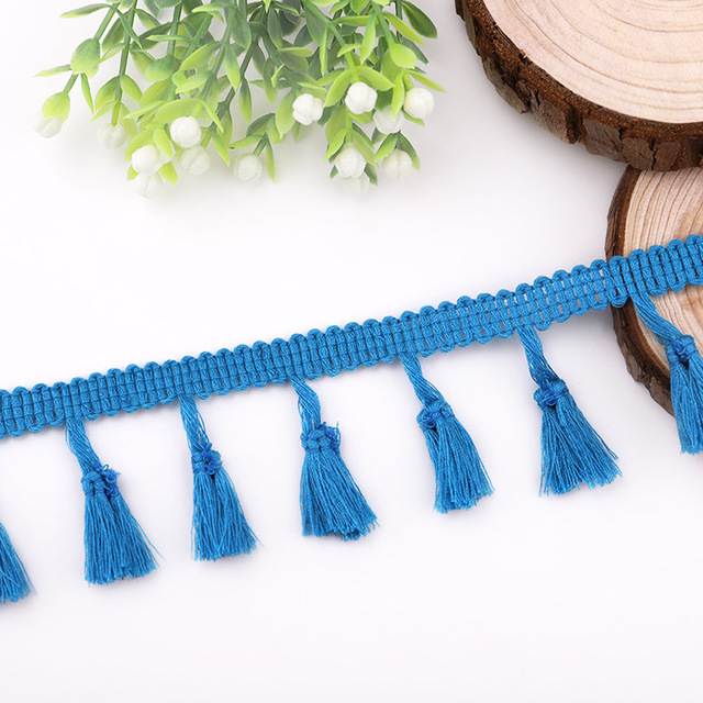 Cotton Fringe 5/10Yards 4.0cm Lace Tassel Trimming Colorful Ribbon Garment Sewing Accessory Curtain Decorative